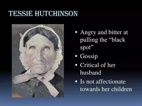 does tessie die in the lottery|Unveiling The Character of Tessie Hutchinson in 'The Lottery'.